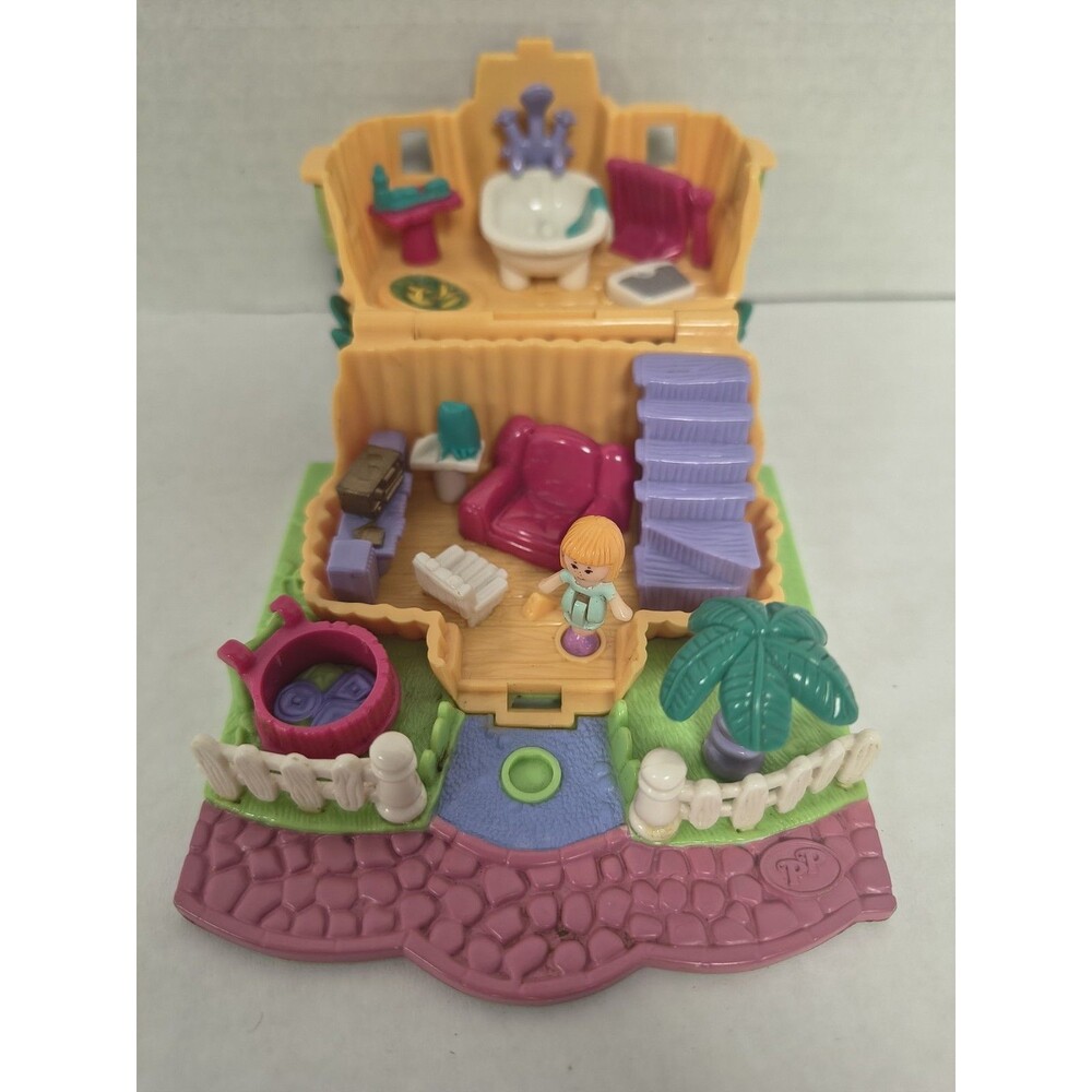 Polly Pocket Vintage 1994 Elephant House Playset Bluebird Toys With One Figure